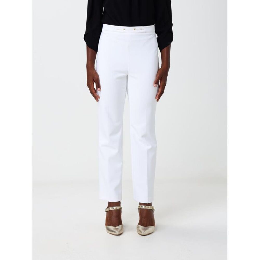 Elisabetta Franchi Women Elisabetta Franchi Slim-Fit Cropped Cri�Pe Trousers
